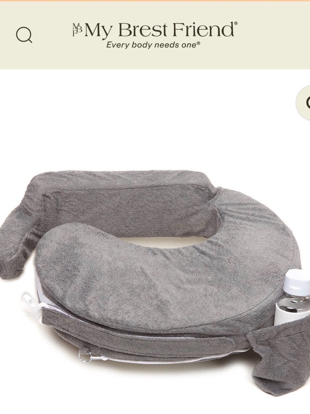 My Brest Friend Gray Nursing Pillow